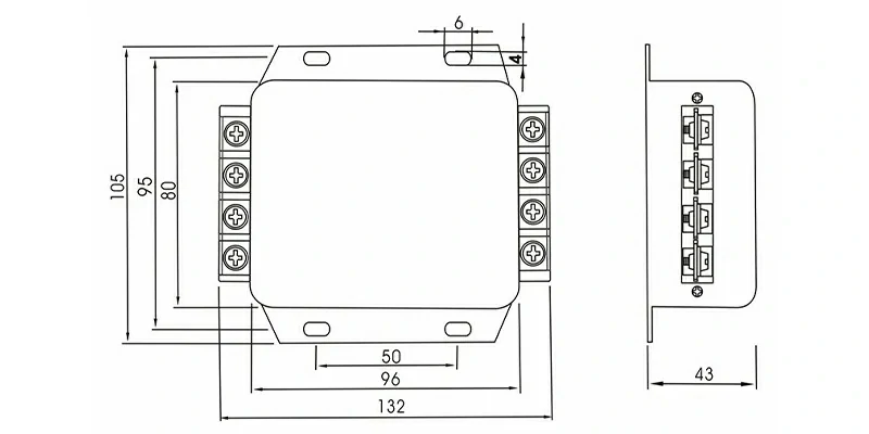 DAC41-D Overall Dimension(±1mm)