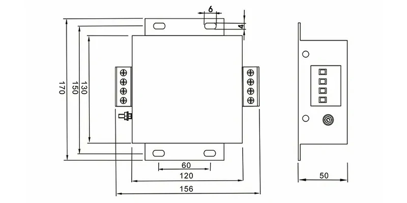 DAC42-D Overall Dimension(±1mm)