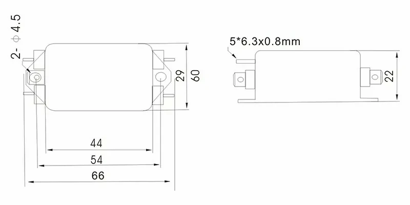 DAA1 Overall Dimension(±1mm)