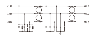 Bipolar Three Phase EMI Filter Circuit Diagram