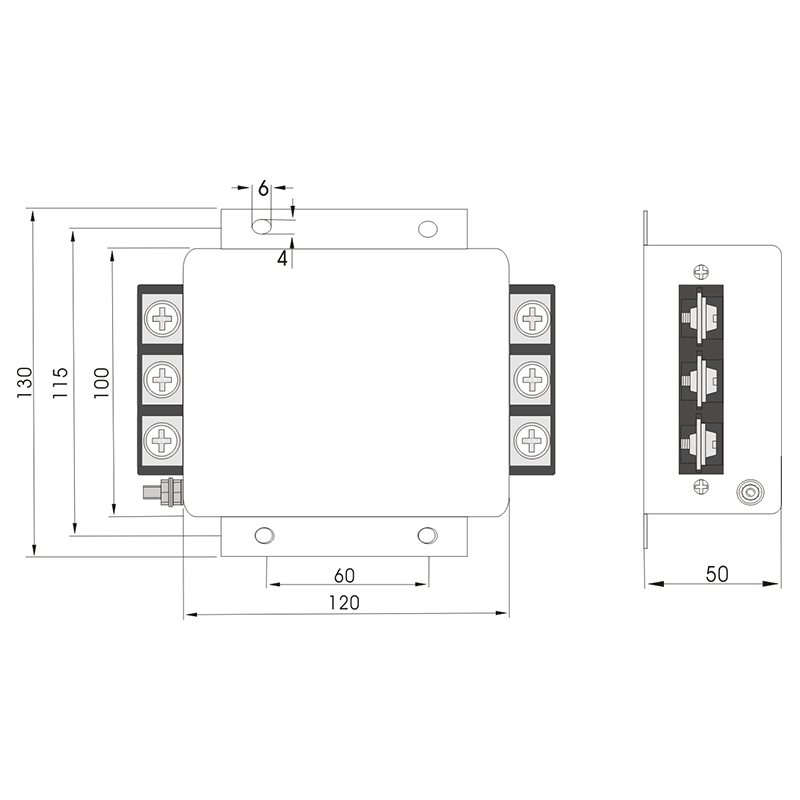 DAC4 Three Phase EMI Filter DOREXS