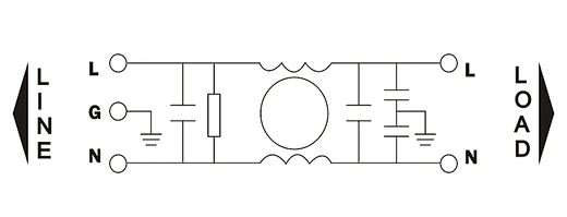 EMI filter for household appliances Circuit Diagram