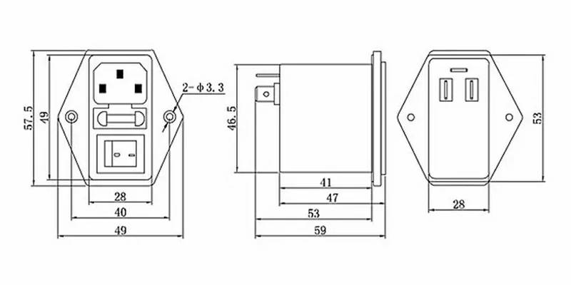 DBI6 Overall Dimension（±1mm)