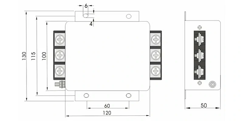 DAC4-D Overall Dimension(±1mm)