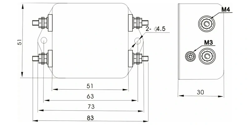 DBA3 Dimensional Drawing
