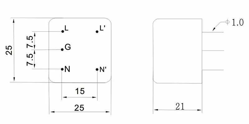 DAP1 Overall Dimension(±1mm)