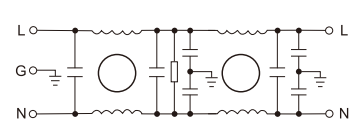bipolar common mode EMI filter Circuit Diagram