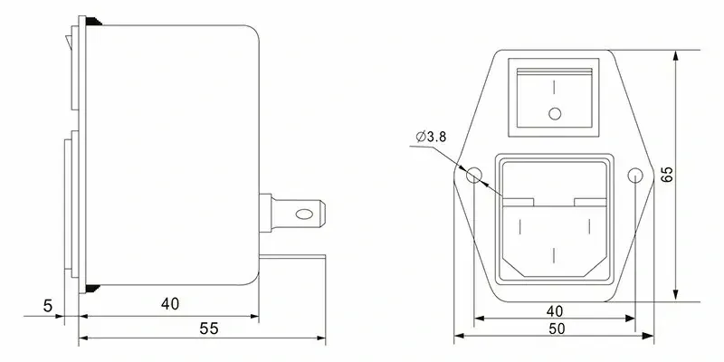 DBI5 Overall Dimension(±1mm)