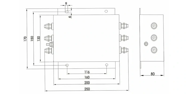 DF2-T Overall Dimension(±1mm)