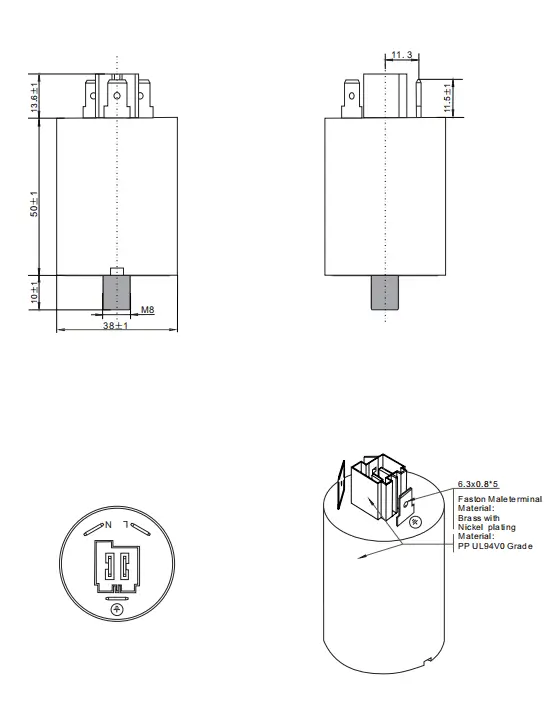 Washing Machine EMI Filter Structural Diagram 2
