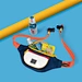 Leisure young Girl Y2K Style Nylon Canvas Crossbody Sling Chest Bag Fashion Mobile Phone Fanny Pack Waist Bag for women