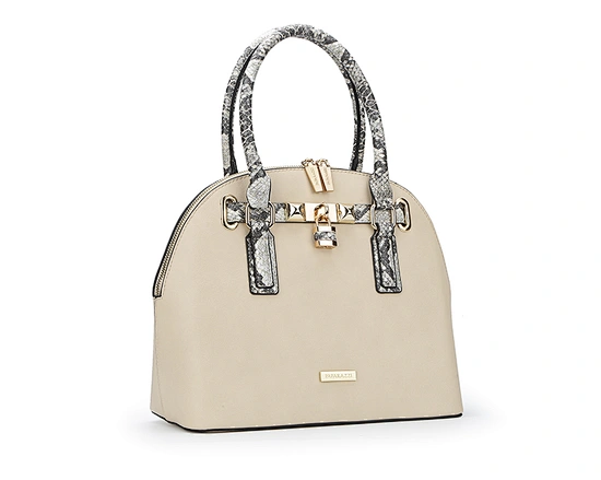 brown leather handbag