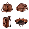 mens black leather backpack