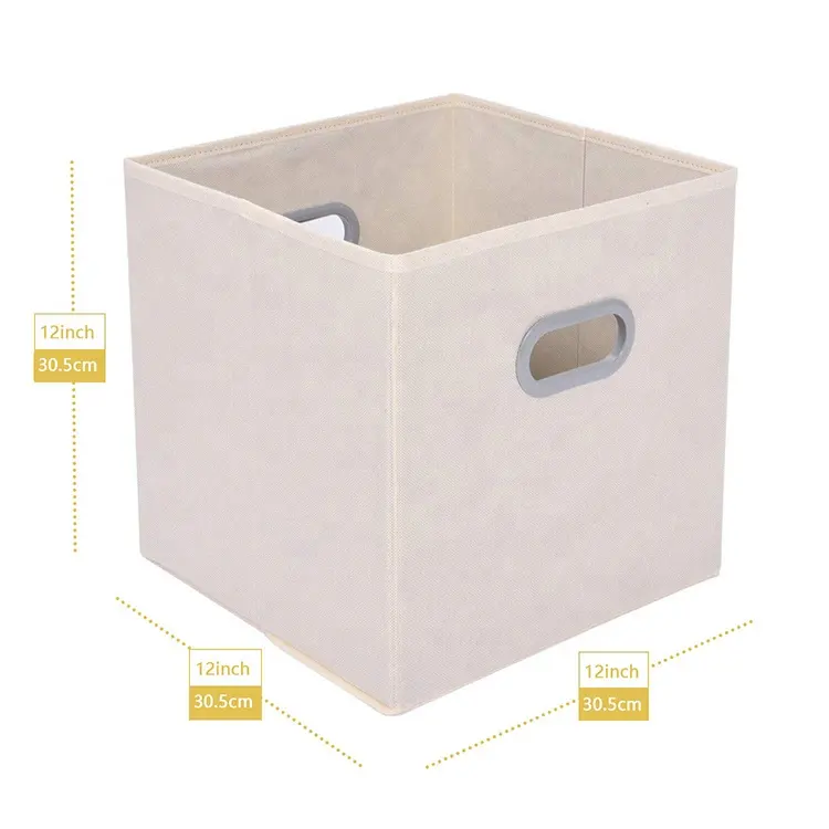 Non-woven open storage box,open storage box with metal handle