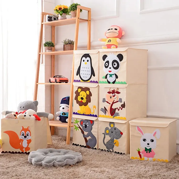storage box with lid,Collapsible non-woven storage box with lid