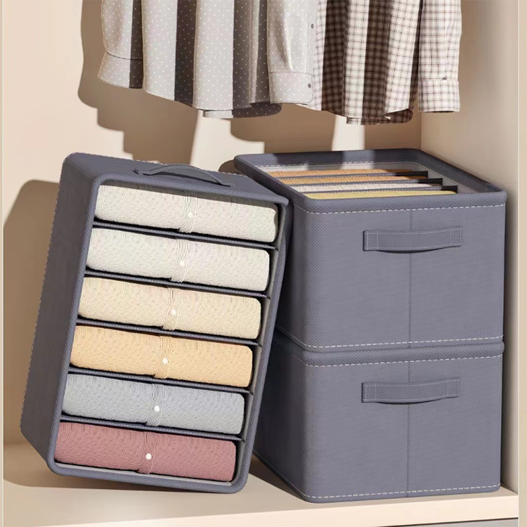 Non-woven storage box with handle,wardrobe storage box