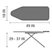 Adjustable ironing board