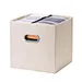 Non-woven open storage box,open storage box with metal handle