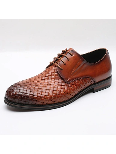 Men's Woven Leather Wedding Shoes