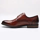 brown men's derby shoes