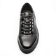 solid black color genuine leather shoes,mens casual shoes black,men leather sneaker black