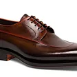 brown lace up leather derby shoes