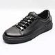 solid black color genuine leather shoes,mens casual shoes black,men leather sneaker black