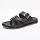 custom pu casual flats shoes beach slippers men