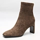 Factory wholesale dark brown suede leather ankle boots