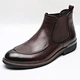 Men chelsea boots genuine leather chelsea ankle boots