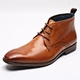 Office formal men dress boots genuine leather ankle boots