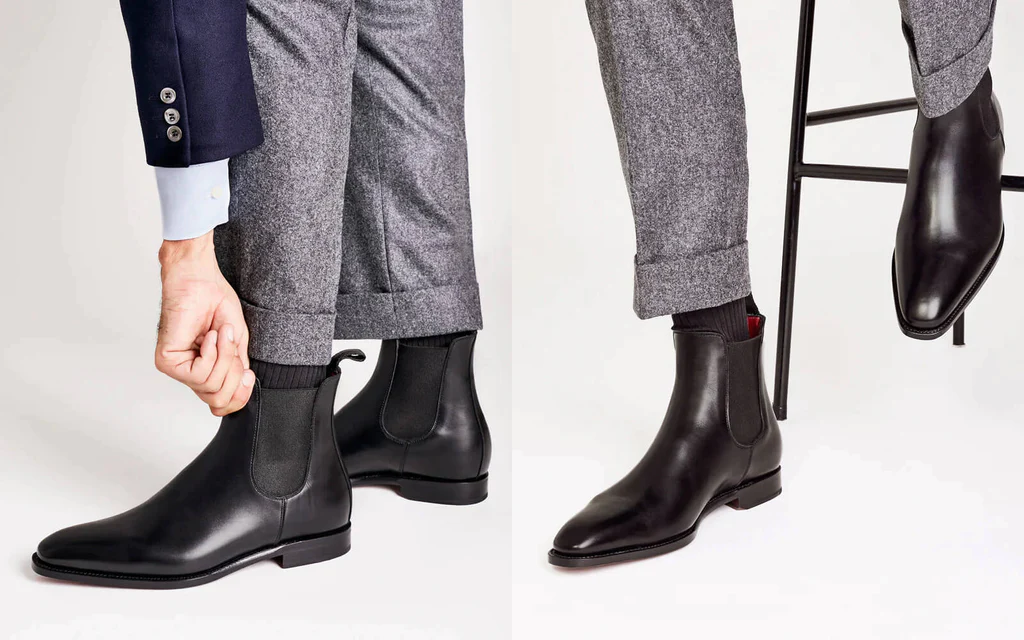 black chelsea boot
