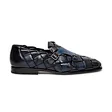 men woven leather loafer