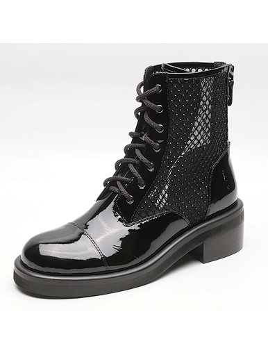 patent leather boots