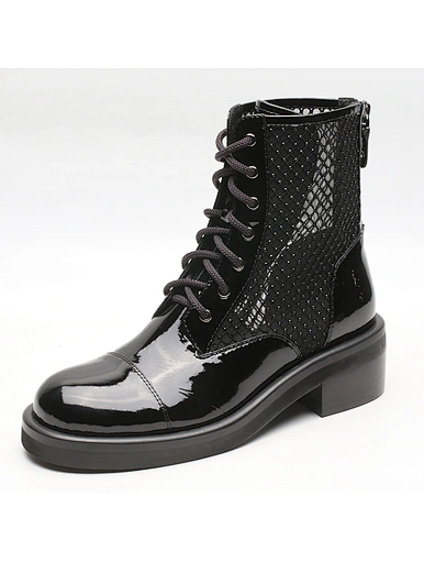 patent leather boots