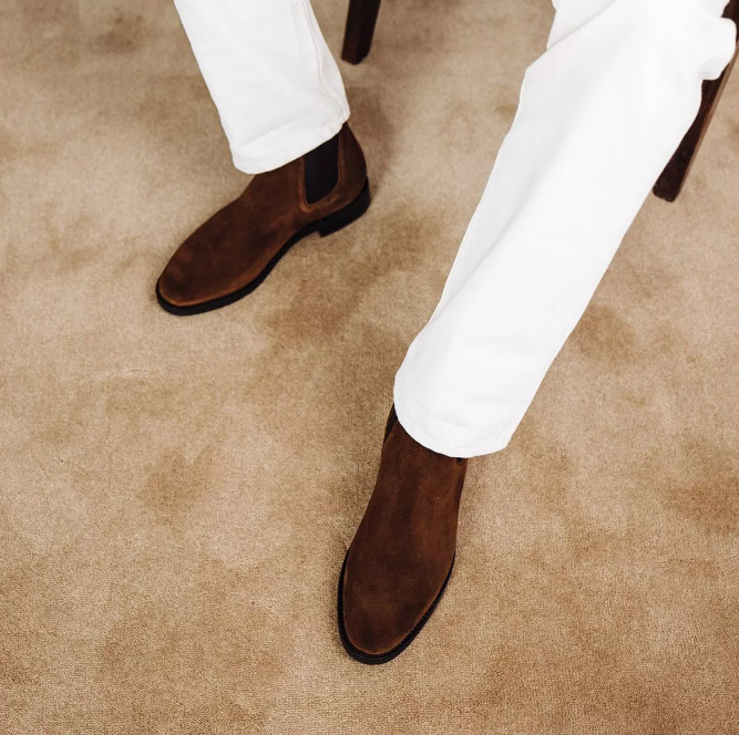 suede leather chelsea boot