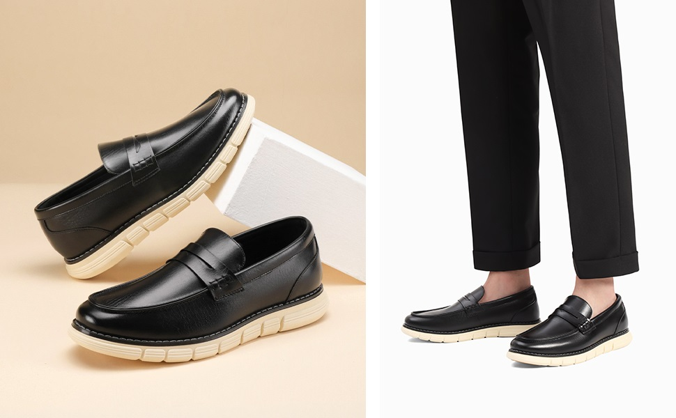 black penny loafer