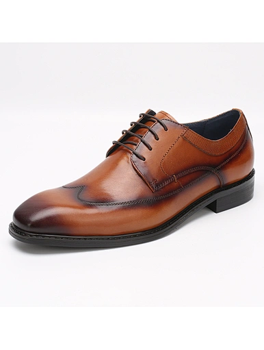 luxury brown derby shoes men