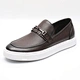 Slip-on horsebit genuine leather casual loafers for men