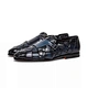 men woven leather loafer