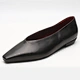 Wholesale footwear genuine leather flat shallow women shoes