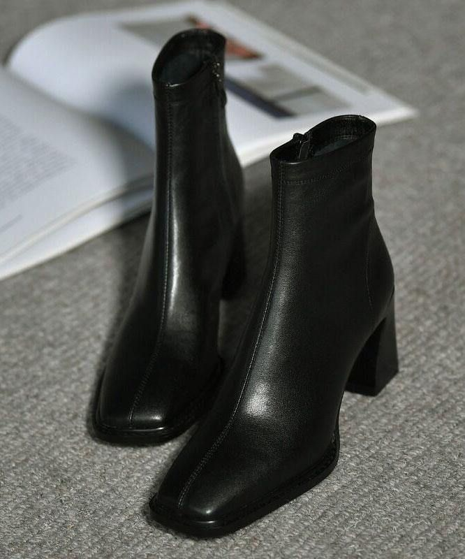 leather zip boot