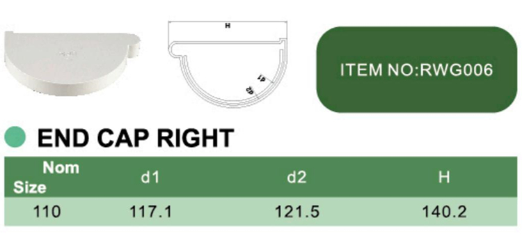 PVC END CAP RIGHT