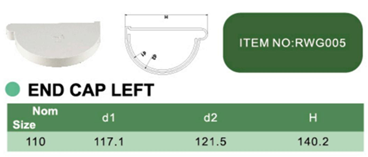 PVC END CAP LEFT