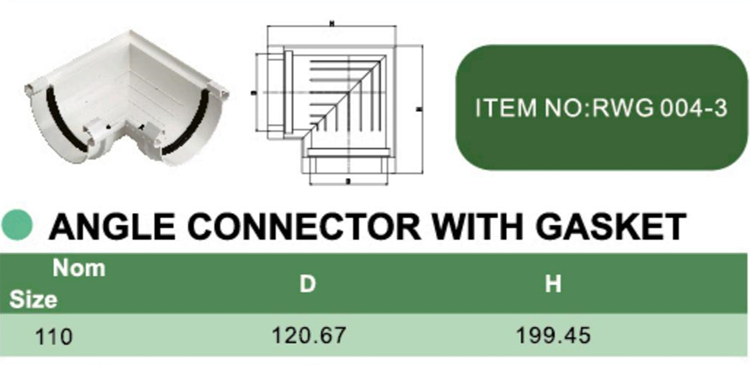ANGLE CONNECTOR WITH GASKET