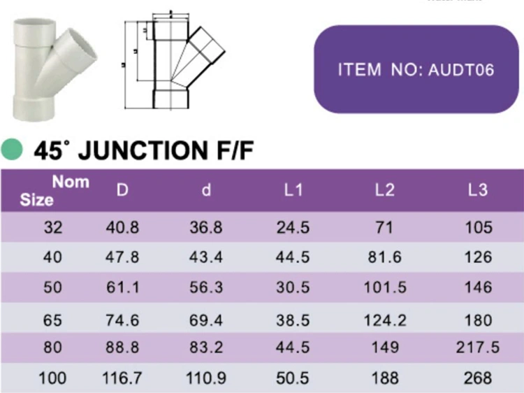 45° JUNCTION F/F