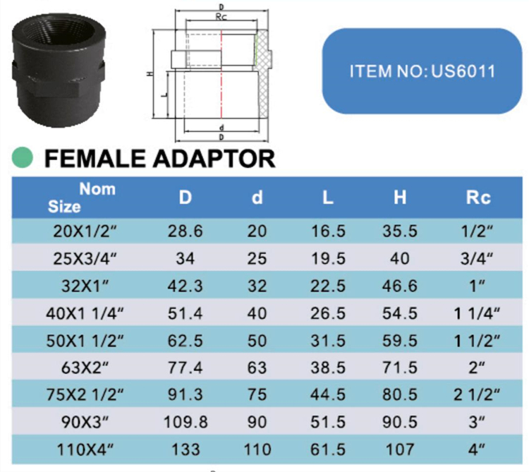 Pipe Female Threaded Adaptor
