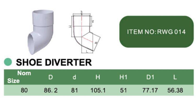 PVC SHOE DIVERTER