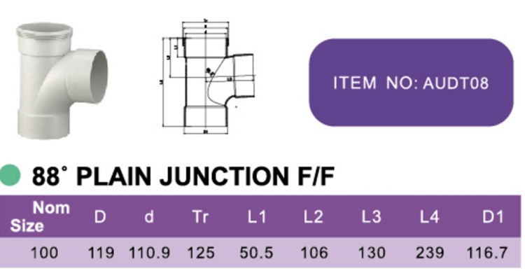 88° PLAIN JUNCTION F/F