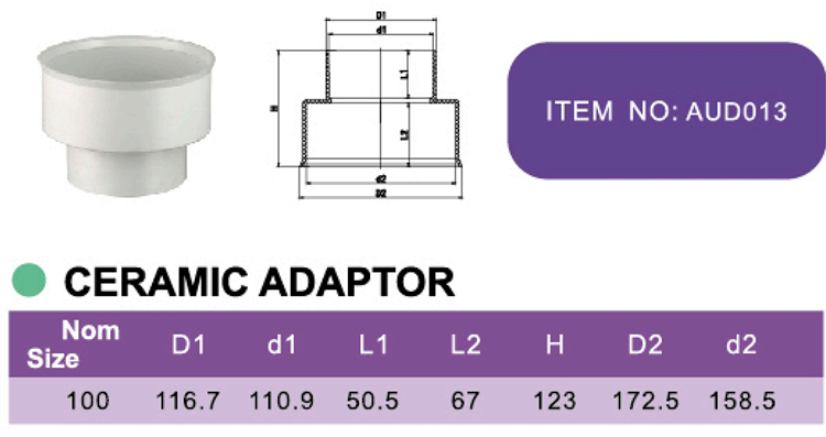 PVC CERAMIC ADAPTOR